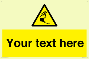 Custom warning kite flying near powerlines